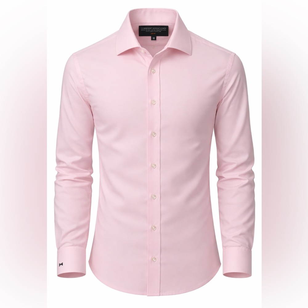 Combatant Gentlemen Pink Slim Fit‎ Dress Shirt | Size 18 | Italian Cotton